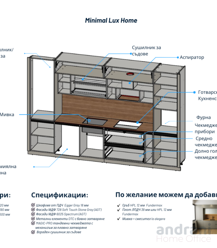 Модулна кухня - MINIMAL LUX HOME