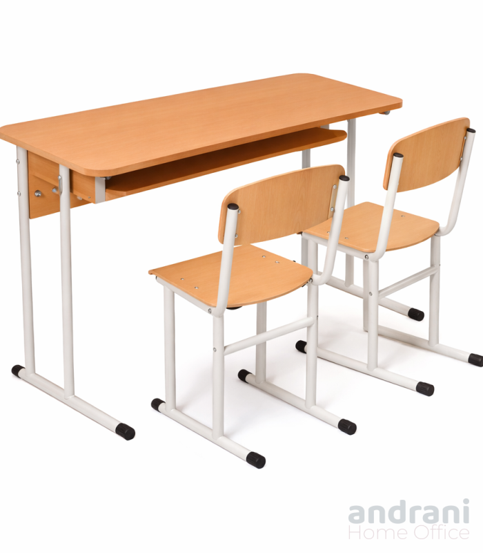Двуместен комплект училищни мебели