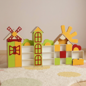 Детски мебелен комплект „Цветна поляна” с декорации от MDF