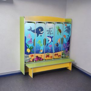Гардероб „Весел океан” с 5 отделения и пейка
