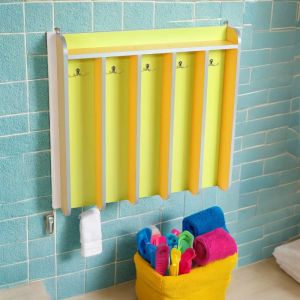 Закачалка за кърпи с 5  отделения и рафт