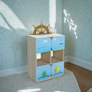 Полузатворен гардероб "Навигаторът" Син