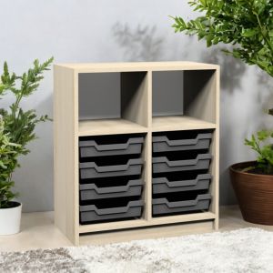 Малък шкаф с пластмасови тавички