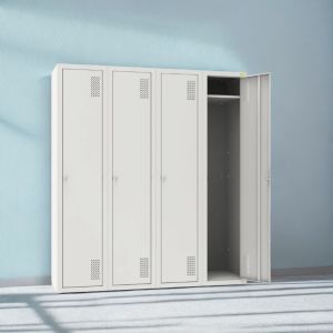 Метален шкаф за дрехи с 4 отделения