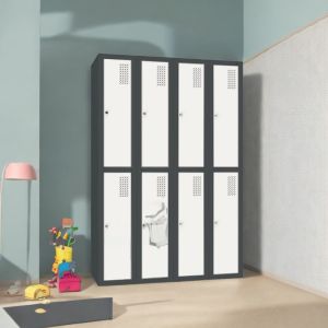 Метален шкаф с 4 секции и 8 отделения